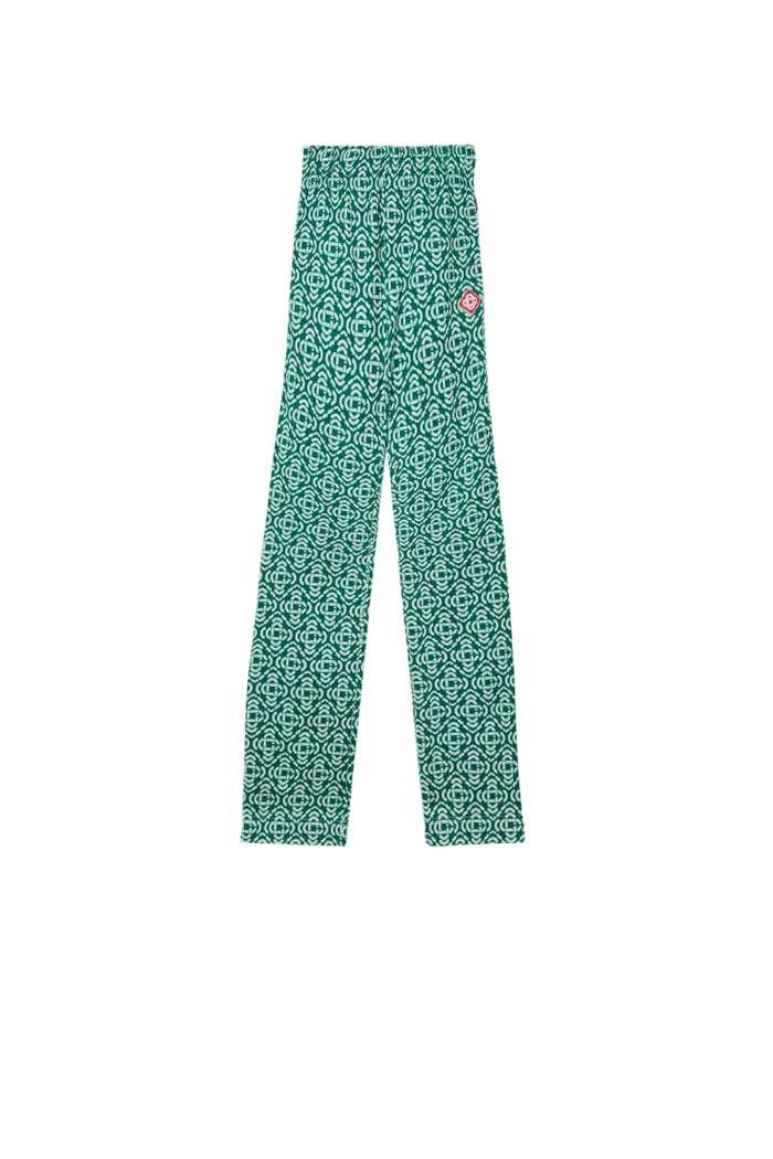Pantalon Survêtement Monogramme Vert Blanc2