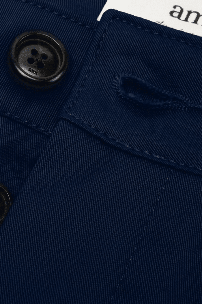 Short Chino Gabardine Coton Bleu Nautique 3