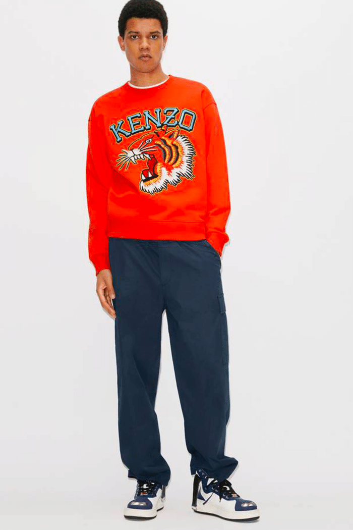 Sweatshirt Tiger Jungle Rouge Orangé