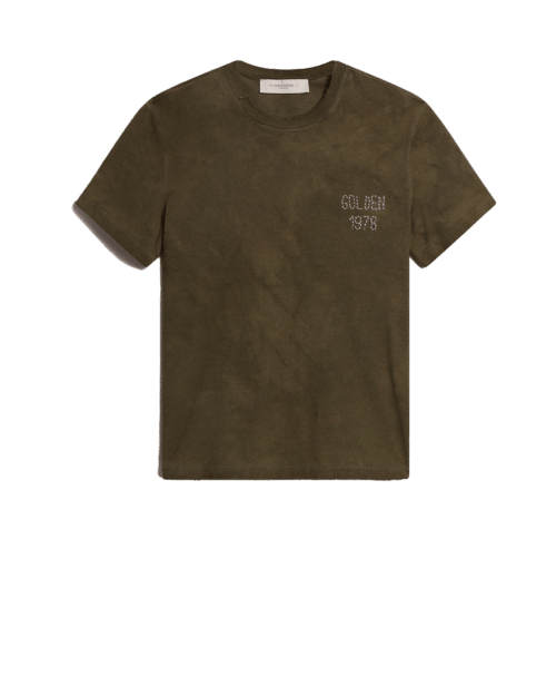 Tee-Shirt Coton Kaki Broderie 4