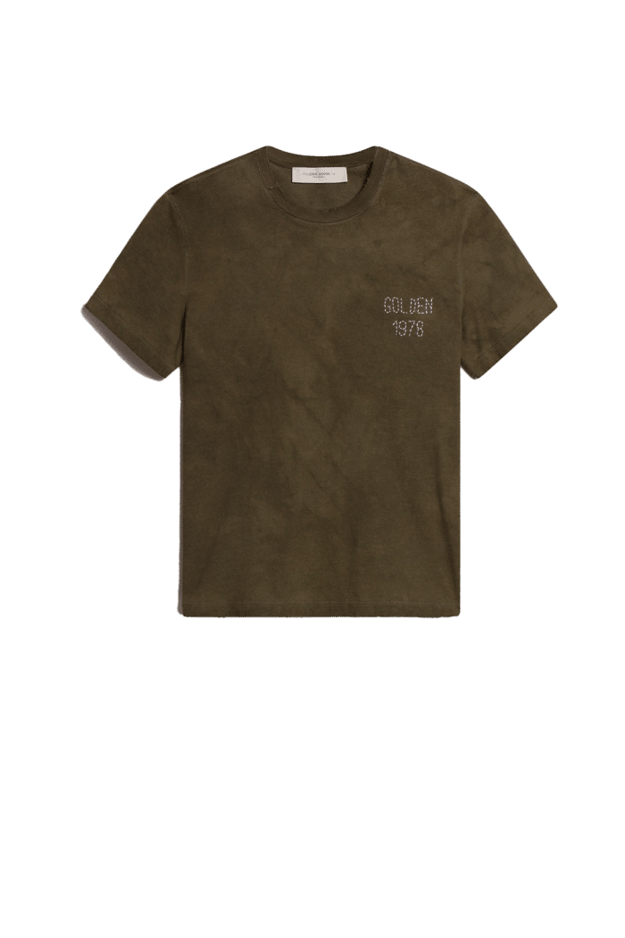 Tee-Shirt Coton Kaki Broderie 4