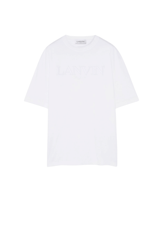 Tee-Shirt Classique Brodé Lanvin Blanc