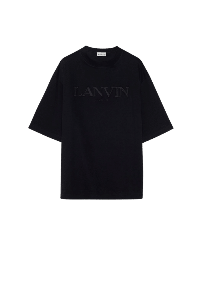 Tee-Shirt Oversize Brodé Lanvin Paris Noir