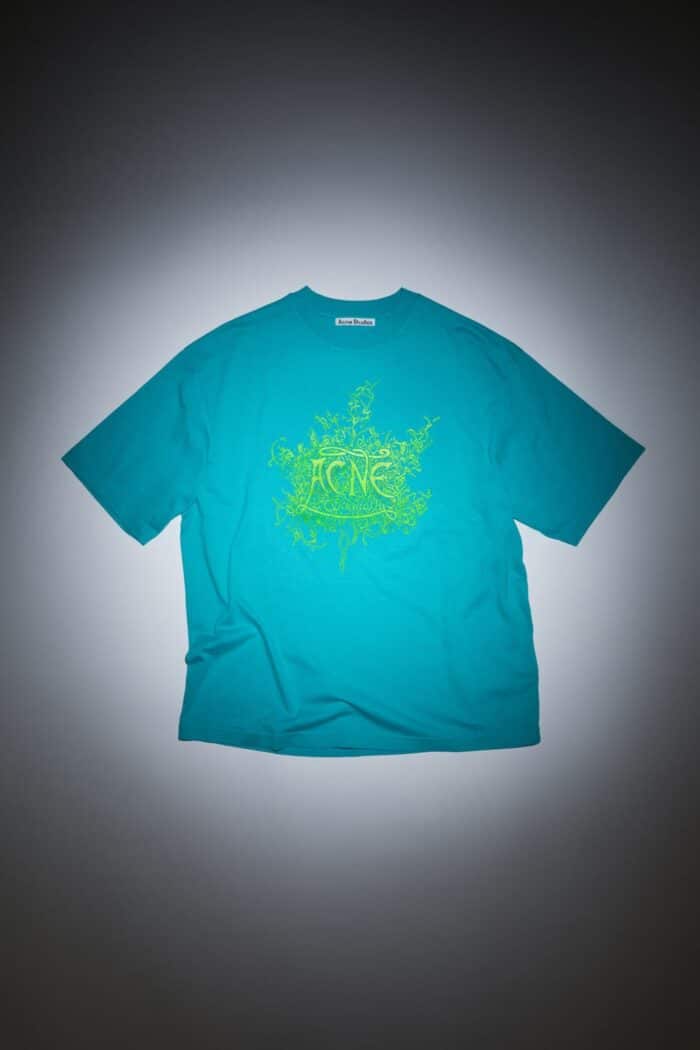 Tee Shirt Logo Fluorescent Bleu 4