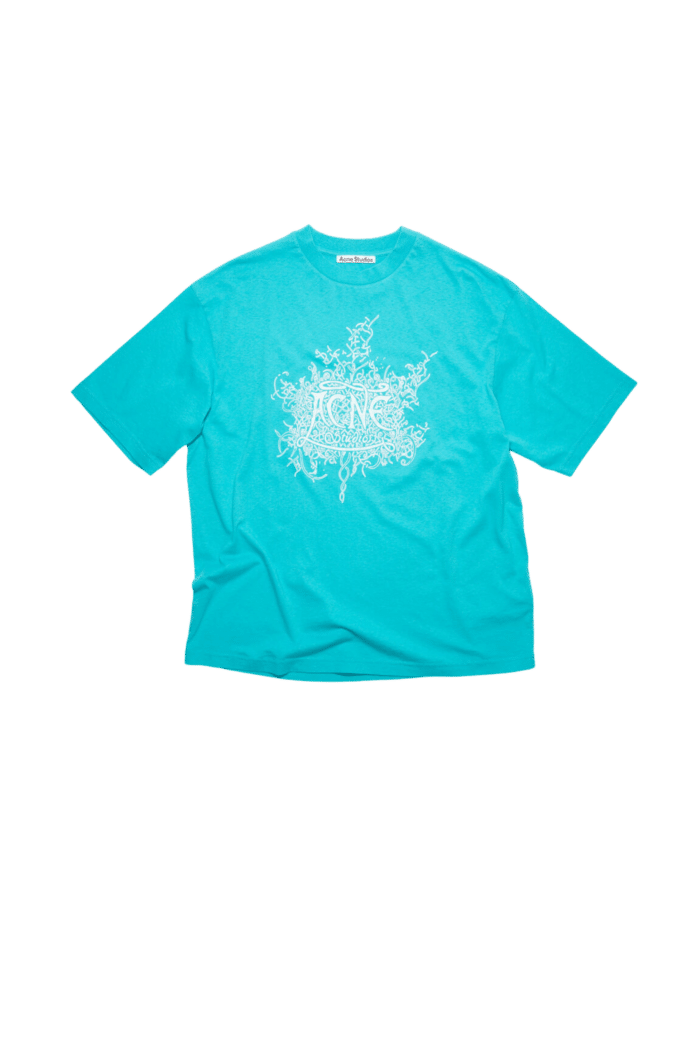 Tee Shirt Logo Fluorescent Bleu 5
