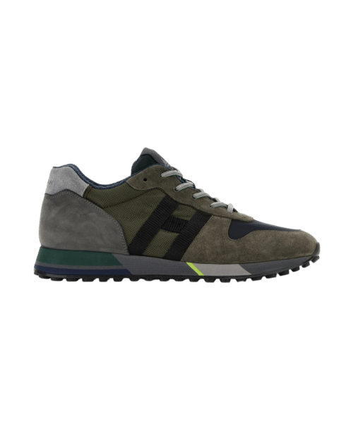 Sneakers Hogan H383 vert, gris, bleu