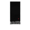Écharpe Laine Noir Cœur Rouge