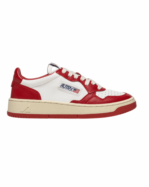 Sneakers Medalist Cuir Blanc Rouge