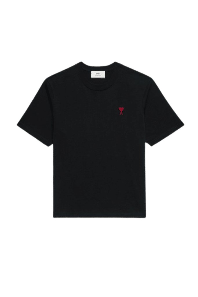 Tee-Shirt Boxy Noir Cœur Rouge