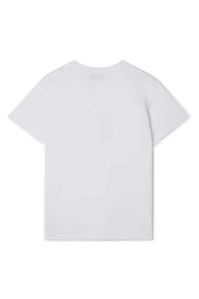 tee-shirt à rayures ludiques blanc