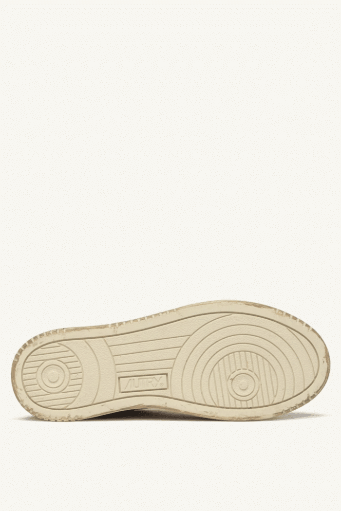 Sneakers Super Vintage Blanc Argent Marron