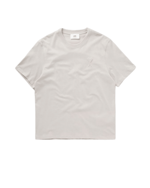 T-Shirt Coton craie cœur ton sur ton