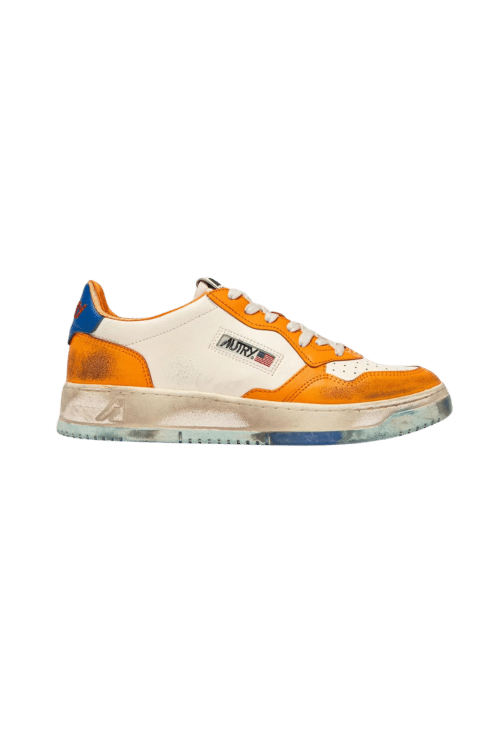 Sneakers Medalist Blanc orange