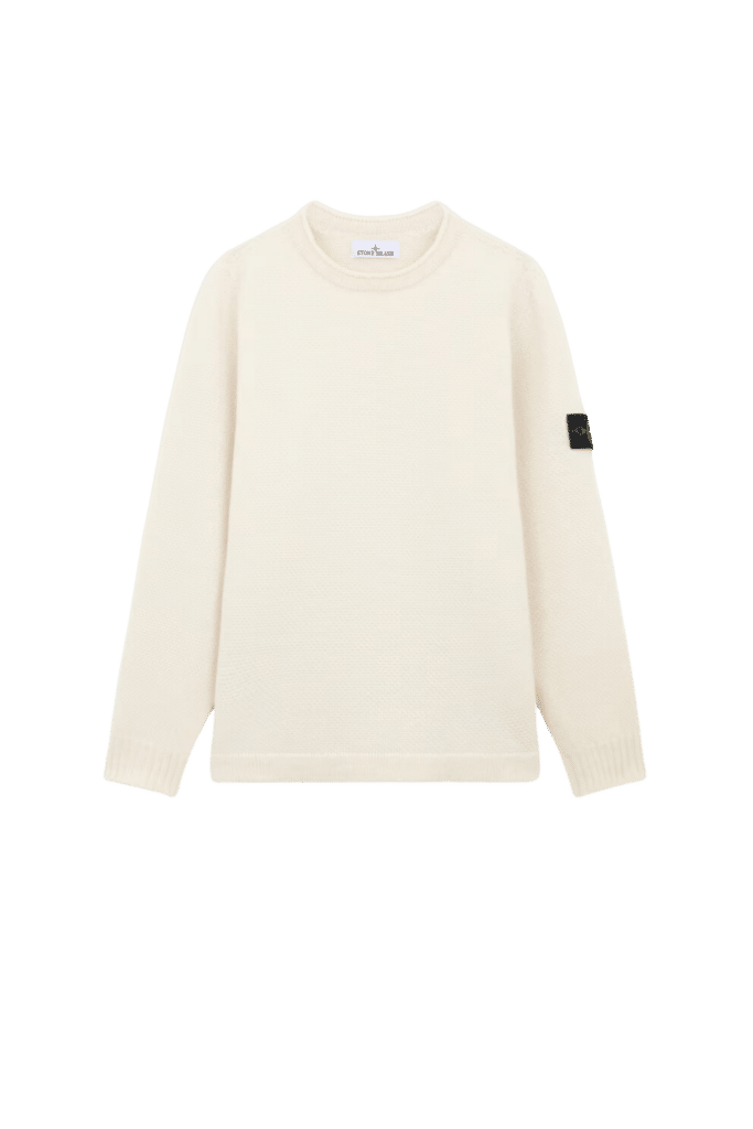 Pull Col Rond Laine Naturel