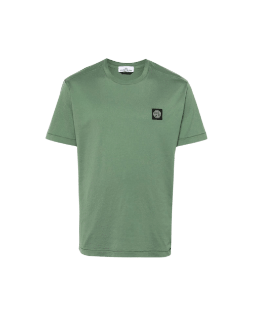 Tee-Shirt Coton Vert Sauge Logo