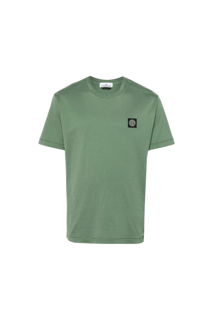 Tee-Shirt Coton Vert Sauge Logo