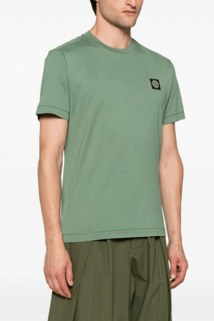 Tee-Shirt Coton Vert Sauge Logo