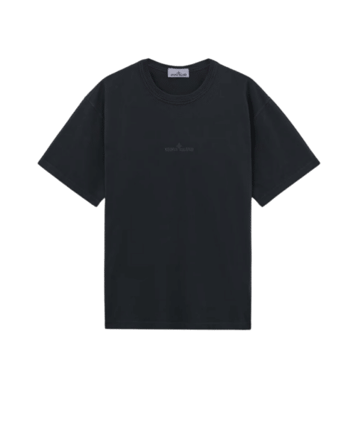 Tee Shirt Coton Marine Effet Usé