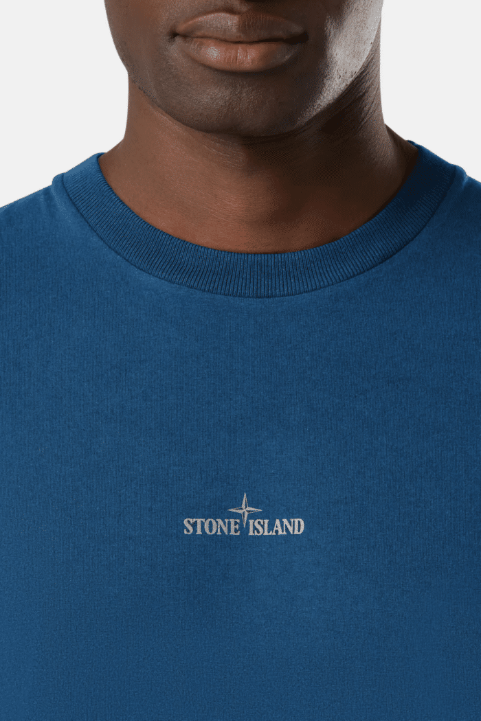 Tee Shirt Coton Bleu Foncé « Institutional Four »