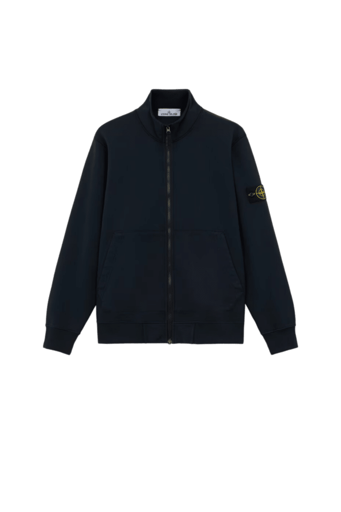 Sweat Zippé Coton Marine