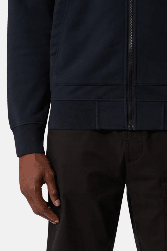 Sweat Zippé Coton Marine