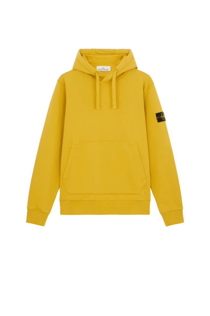 Sweat Capuche Coton Moutarde