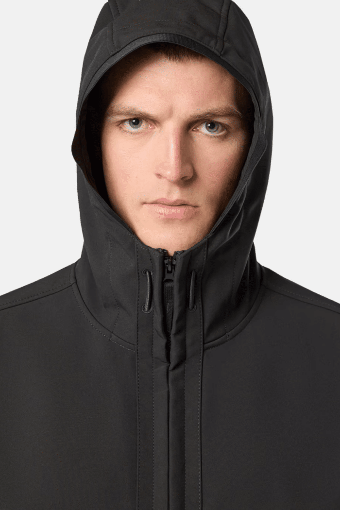 Coupe Vent Imperméable à Capuche Noir