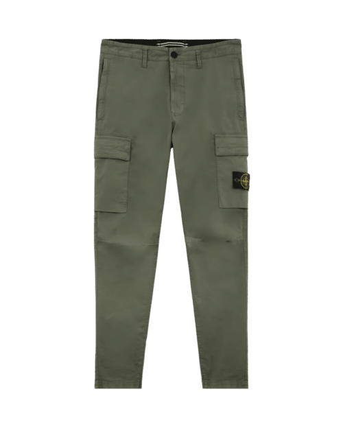 Pantalon Cargo Coton Supima Vert Mousse