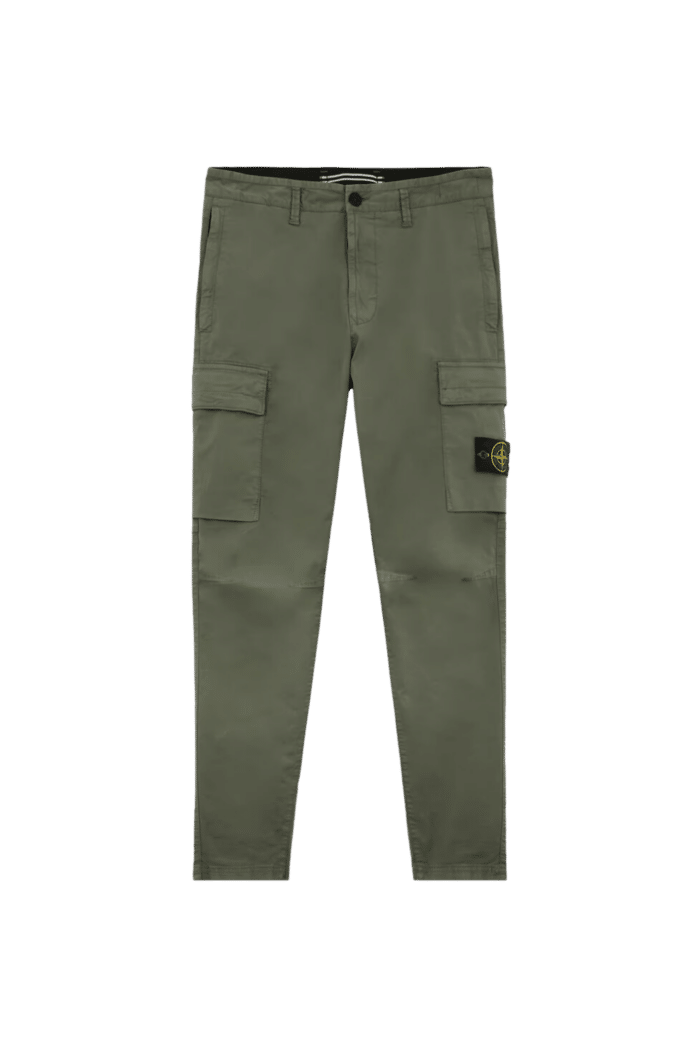 Pantalon Cargo Coton Supima Vert Mousse