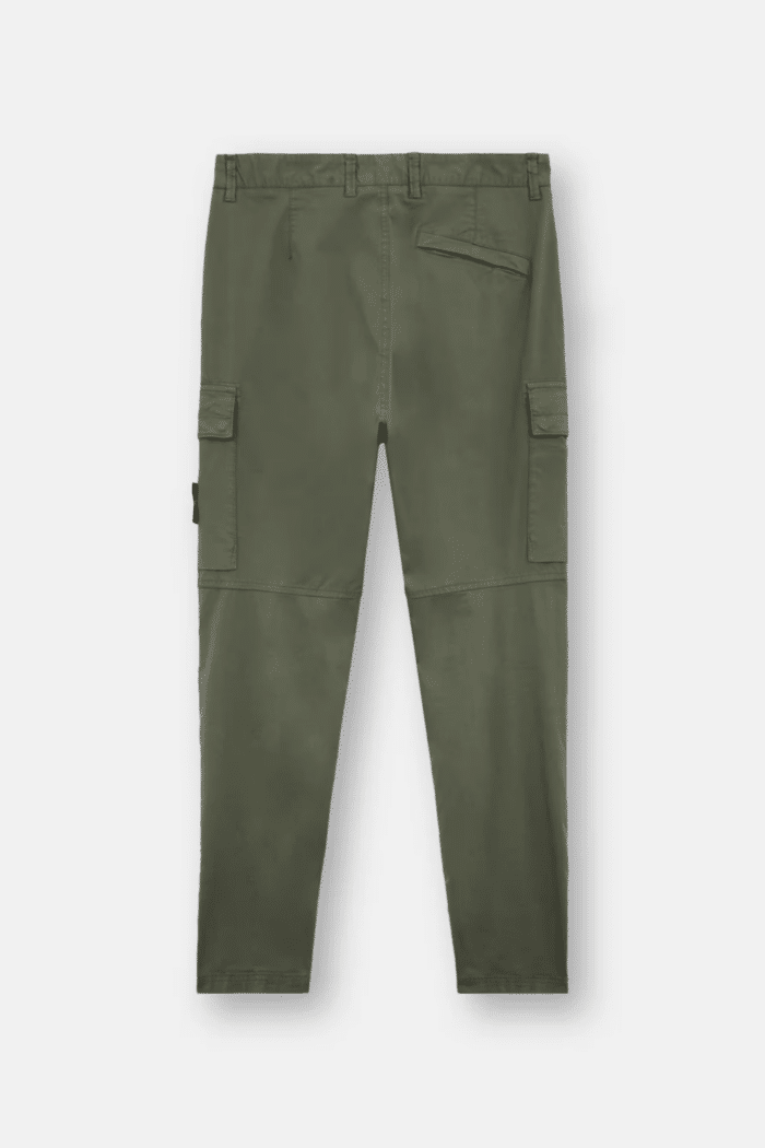 Pantalon Cargo Coton Supima Vert Mousse