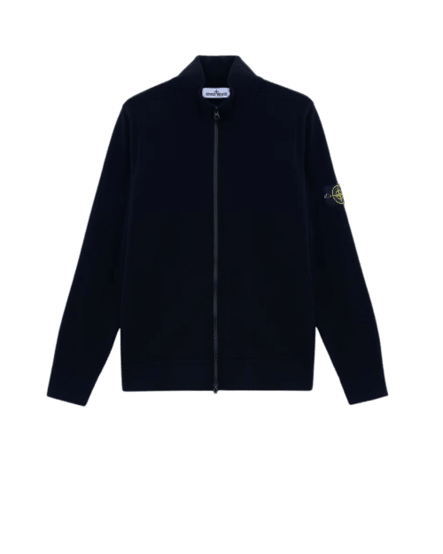 Cardigan Zippé Laine Marine