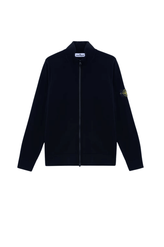 Cardigan Zippé Laine Marine