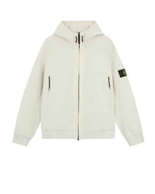 Coupe Vent Imperméable à Capuche Blanc Cassé