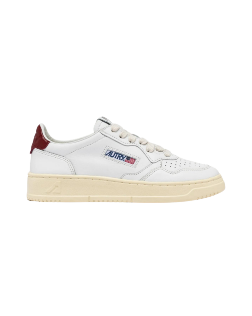 Sneakers Medalist Cuir Blanc et Bordeaux