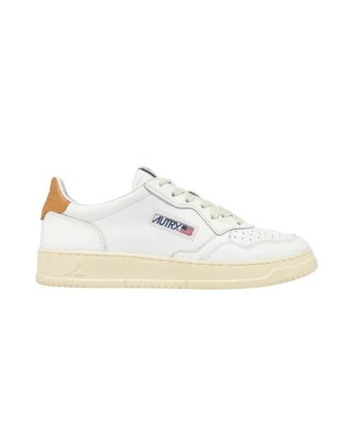 Sneakers Medalist Cuir Blanc et Miel