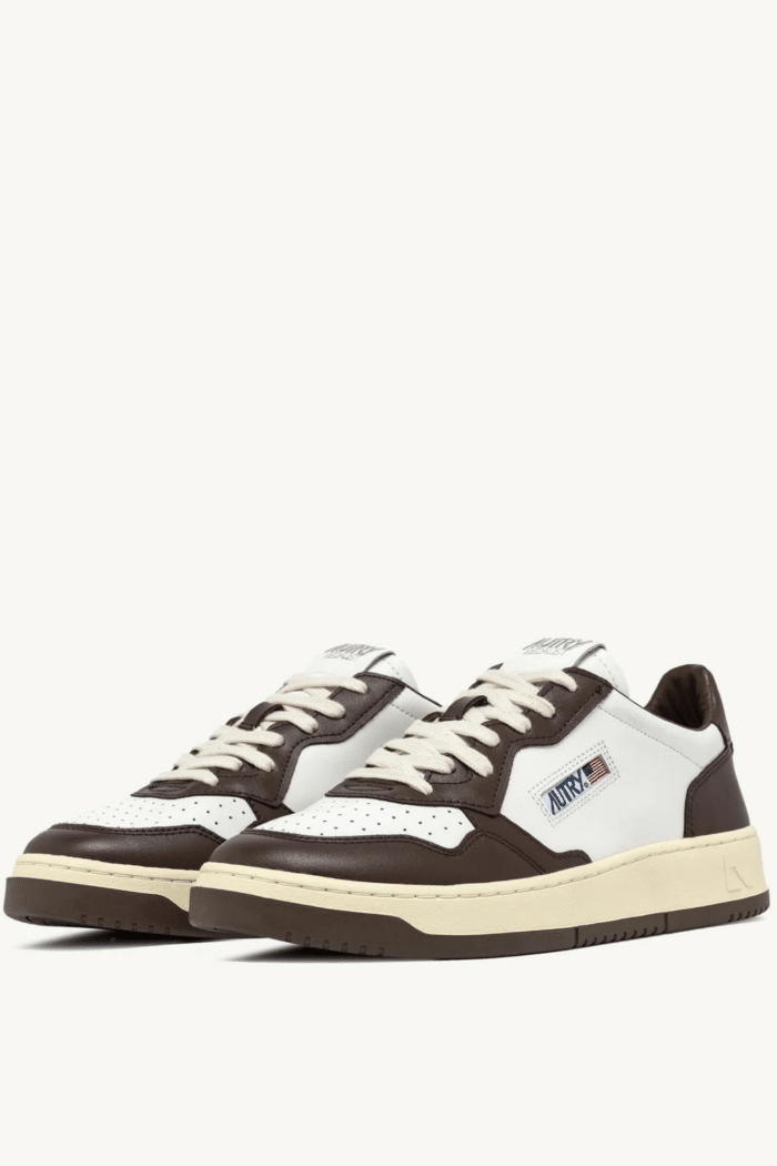 Sneakers Medalist Cuir Blanc Marron