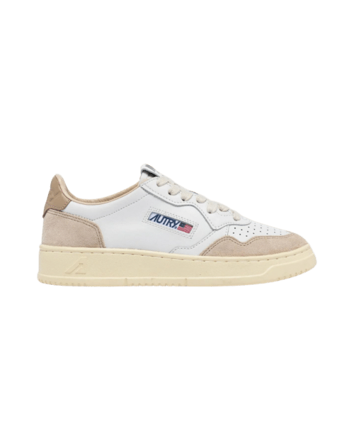 Sneakers Medalist Cuir et Daim Blanc Beige