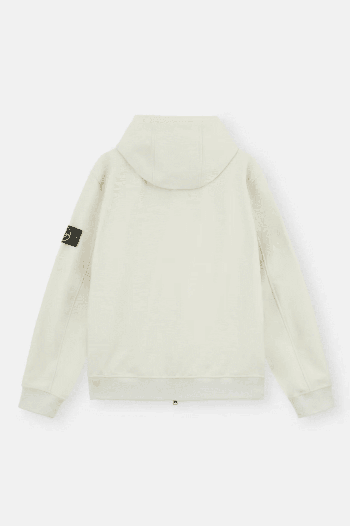 Coupe Vent Imperméable à Capuche Blanc Cassé