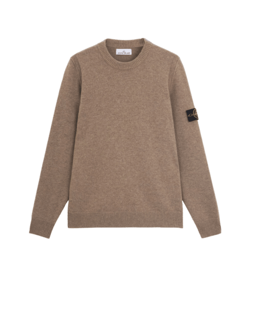 Pull Col Rond Laine Coquille de Noix