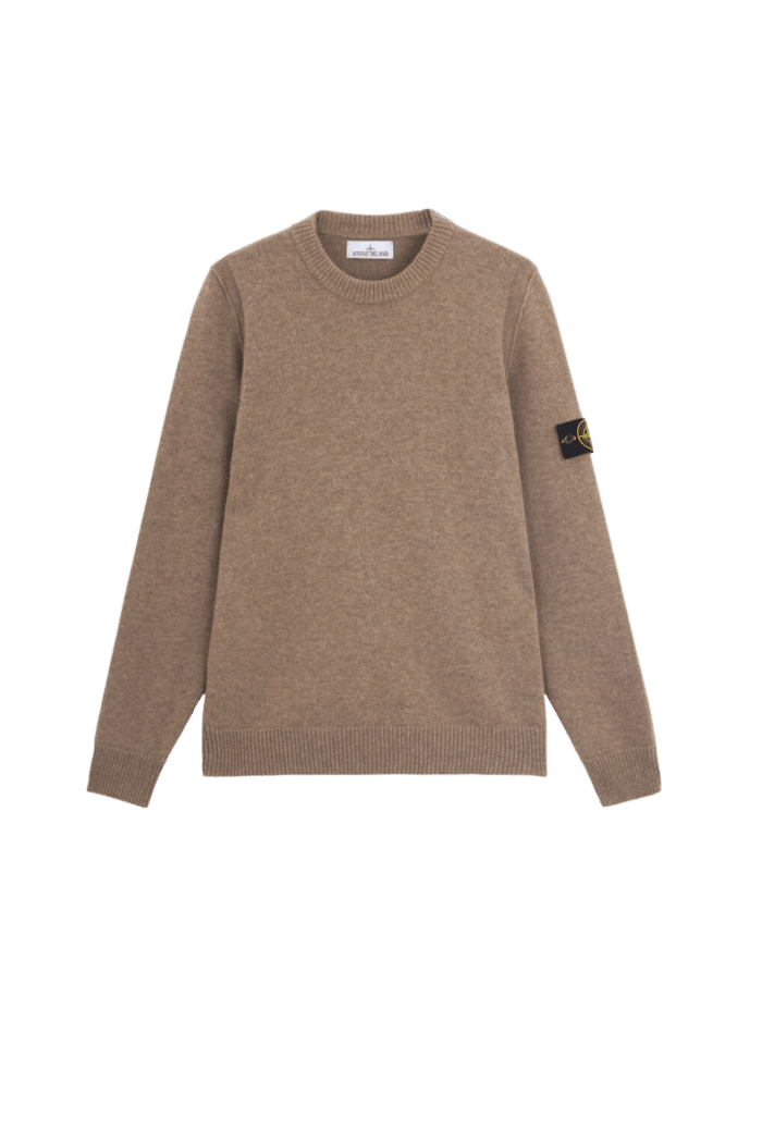 Pull Col Rond Laine Coquille de Noix