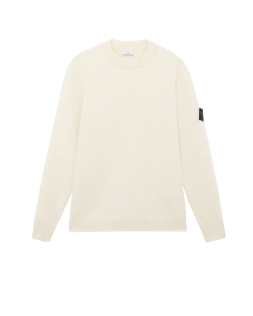 Pull Col Rond Laine Naturel