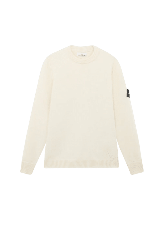 Pull Col Rond Laine Naturel