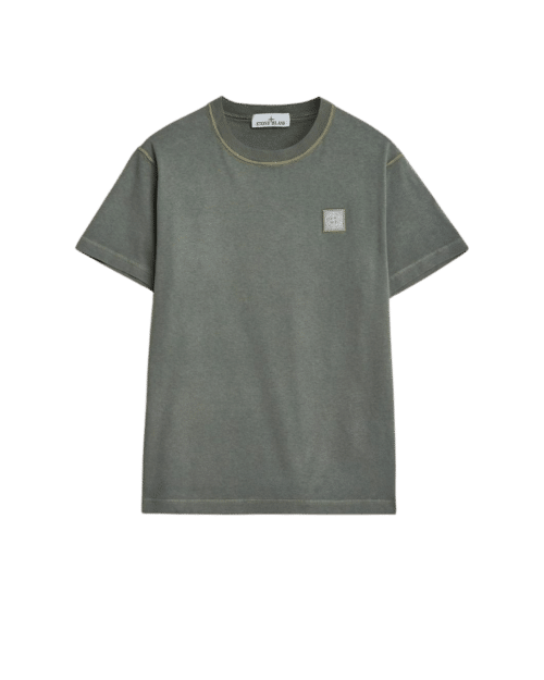 Tee-Shirt Coton Vert Mousse Logo