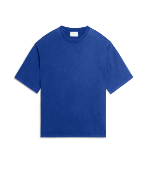 Tee-Shirt Typo Embroidered Bleu