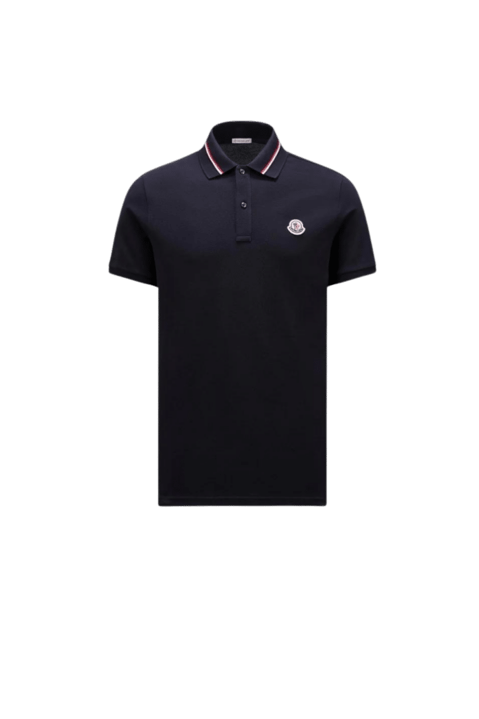 Polo marine Col Tricolore