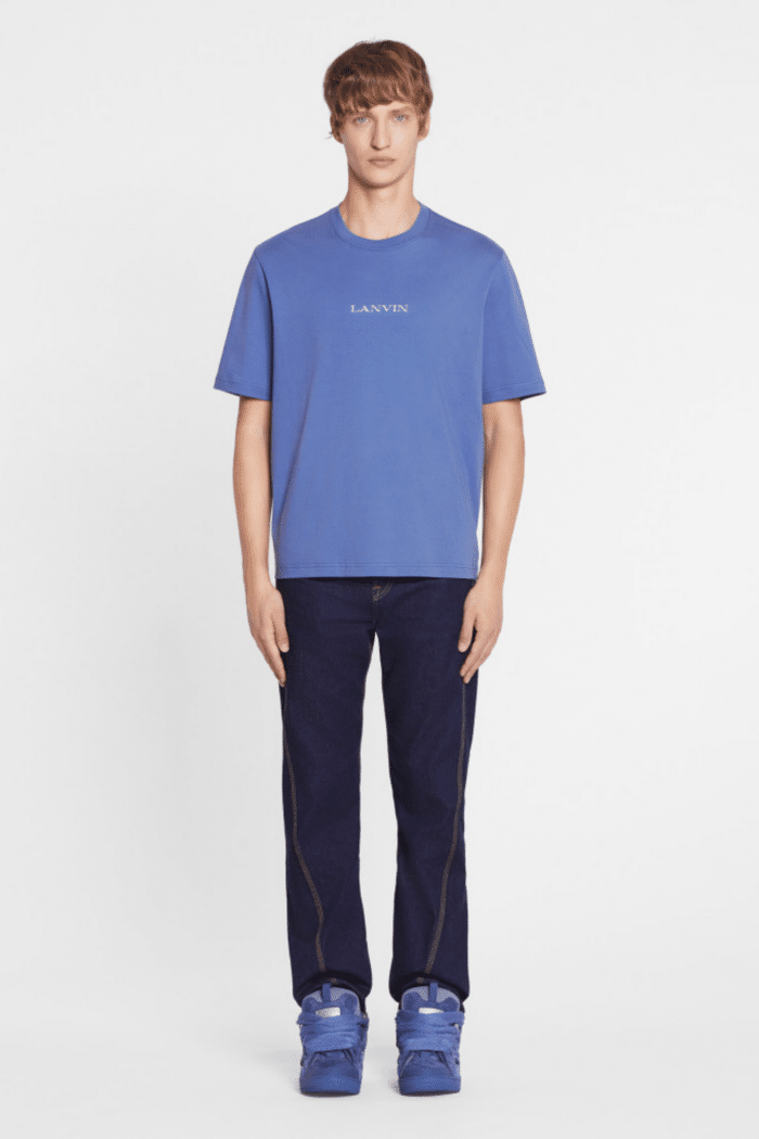 Tee-Shirt Droit Bleuet Brodé