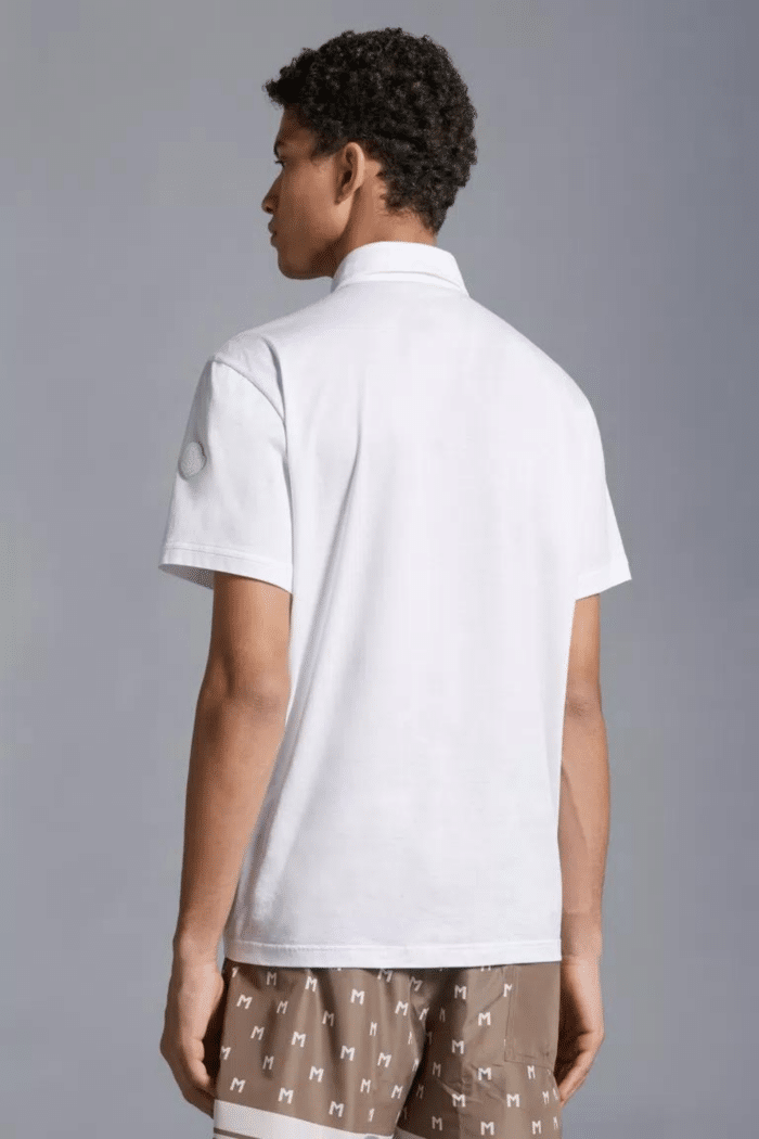 Polo Coton Blanc Logo Blanc