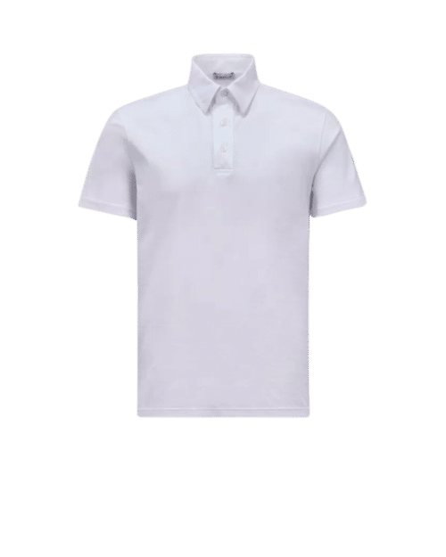 Polo Coton Blanc Logo Blanc