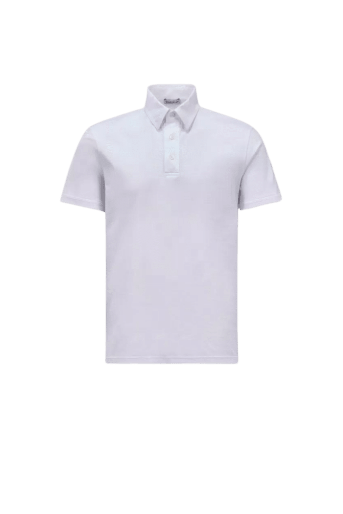 Polo Coton Blanc Logo Blanc