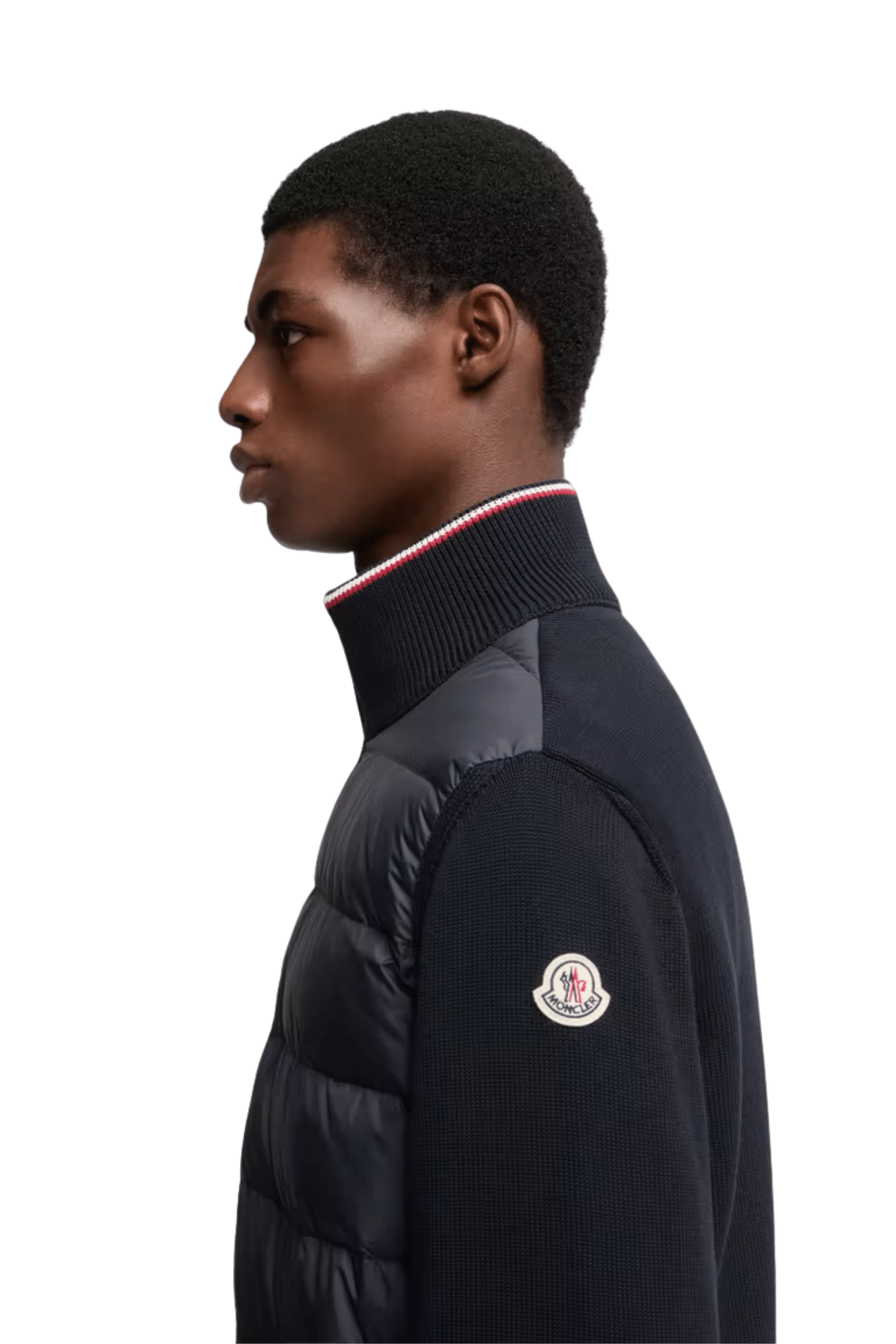 Cardigan Zippé Matelassé Marine